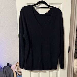 Soft surroundings Black V-Neck Sweater